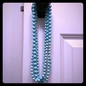 Premier Designs Long beaded Aqua Necklace